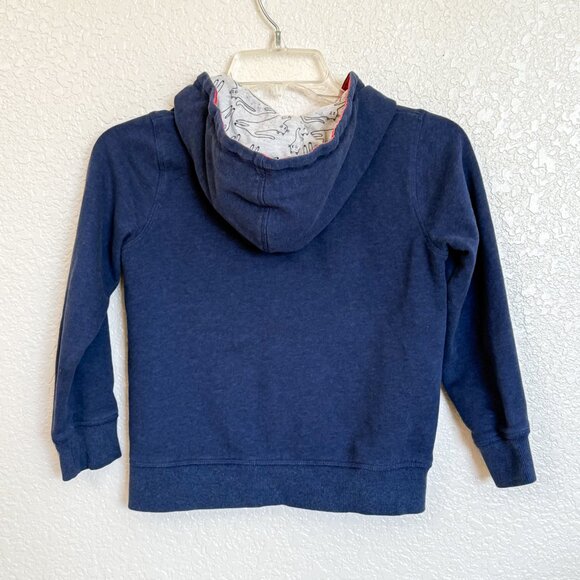 Mini Boden Kids' Cat Hoodie Size 8-9Y Blue Full Zip Hooded - Picture 2 of 10